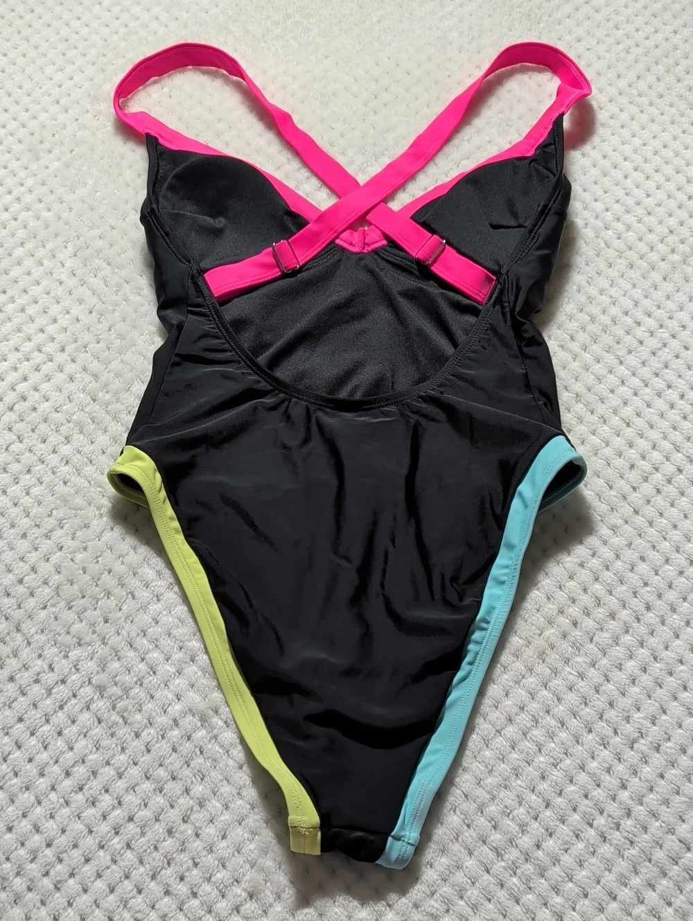Cupshe Neon Splash Colorblock One Piece Swimsuit